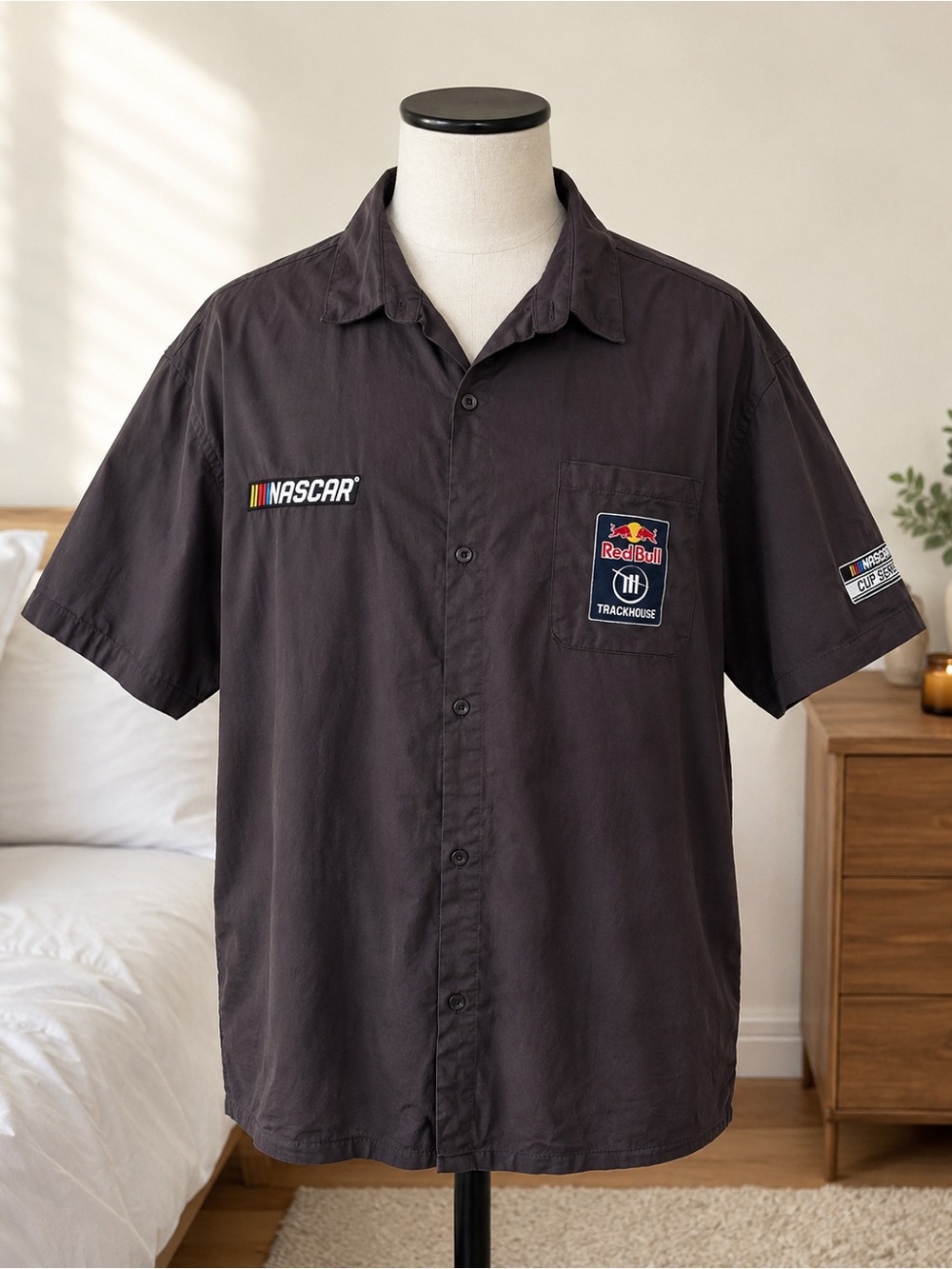 🏁 NASCAR Red Bull Trackhouse Cup Series Button-Up Shirt